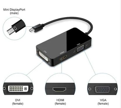 OEM Mini DisplayPort to Hdmi Dvi Vga Çevirici Kabl resmi