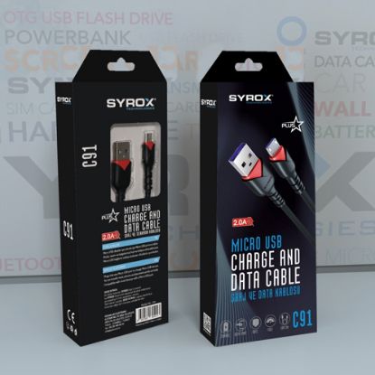 SYROX SYX-C91 Plus Micro 2.0A Hızlı Şarj & Data Ka resmi