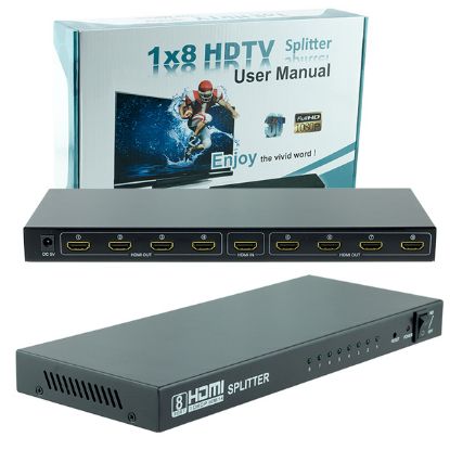 PM 1.4V 1080P 8 PORT HDMI SPLITTER DAĞITICI resmi