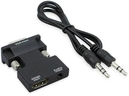 Alfais Ses Destekli HDMI TO VGA  Monitör Çevirici resmi