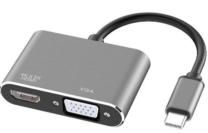 Alfais USB Type C To Hdmi VGA 3.1 4K Çevirici resmi