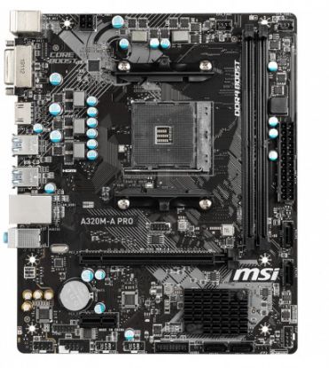 MSI A320M-A PRO DDR4 3200 (OC) DVI HDMI mATX AM4 resmi