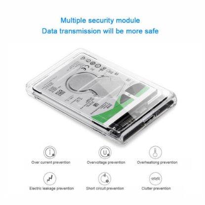 OEM 2.5" USB 3.0 Harici Şeffaf Taşınabilir HDD Kut resmi