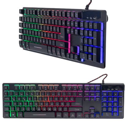 HELLO METAL KASA RAİNBOW IŞIKLI KABLOLU Q KLAVY resmi