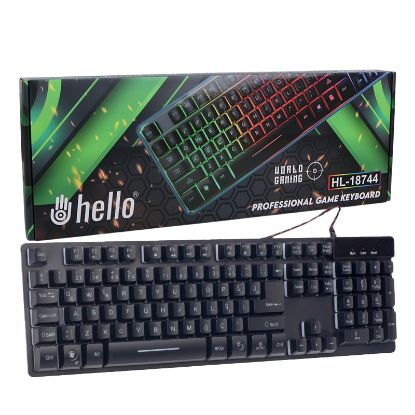 HELLO METAL KASA RAİNBOW IŞIKLI KABLOLU Q KLAVY resmi