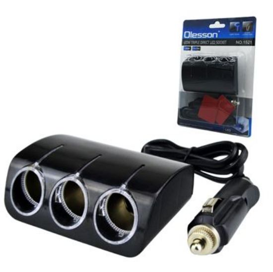 OLESSON 1521 12-24V 120W 80 CM KABLOLU 3'LÜ ARAÇ Ç resmi