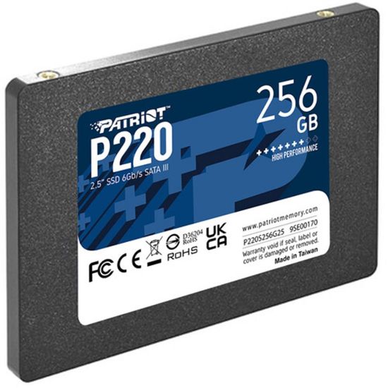 Patriot 256GB P220 550/490MB/s 2.5" SATA3 resmi