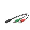 Hadron 2*3.5Mm To 3.5Mm F Kablo 2Line Mikrofon + K resmi