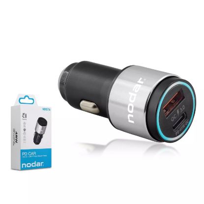 Nodar Usb + Type-C Pd Metal Araç Şarj Q.C 3.0 45W  resmi