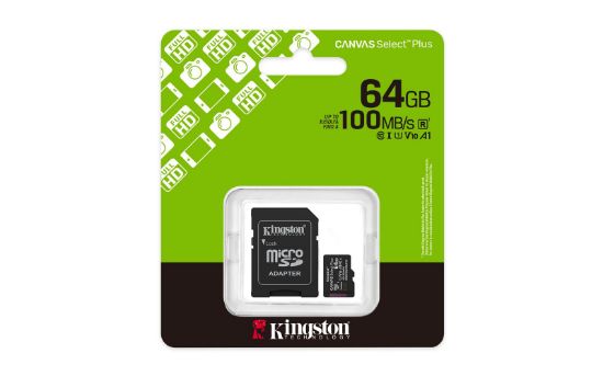 Kingston SDCS3/64GB 64GB microSDXC Canvas Select P resmi