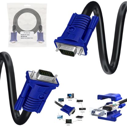 Poke Vga Kablo 3+6 15pi̇n E/E Fi̇ltreli̇ 3mt  resmi
