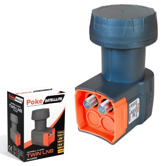 Poke PK-0002 İkili Lnb Twin Yeni 5G 3D 4-8K resmi