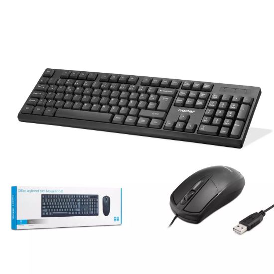 Nodar Km501 Kablolu Klavye ve Mouse Set Q Siyah resmi