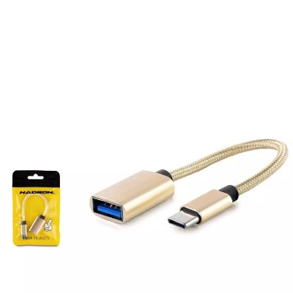 Hadron Hdx1001 Type-C To Usb F Kablo Gold resmi