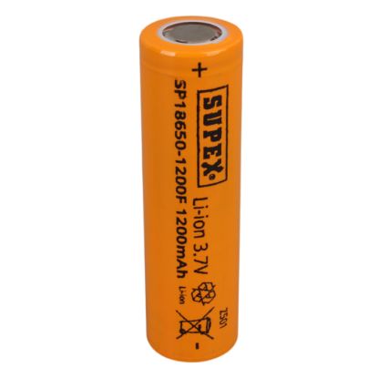 SUPEX SP 18650-1200F 3.7 VOLT 1200 MAH DÜZ KAFA resmi