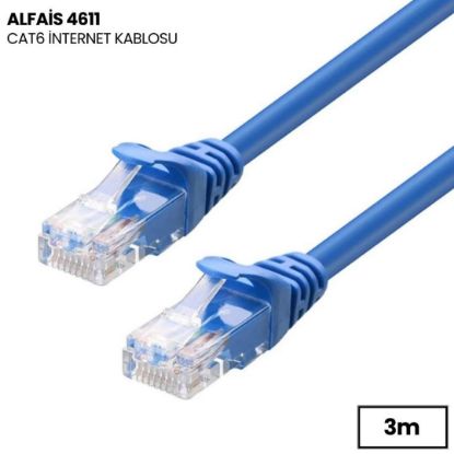 Alfais Cat6 İnternet Ethernet Rj45 Lan Kablosu 3 M resmi