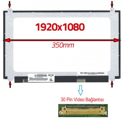 OEM 15.6" LED 1920 X1080 FHD 30PİN SLİM IPS resmi