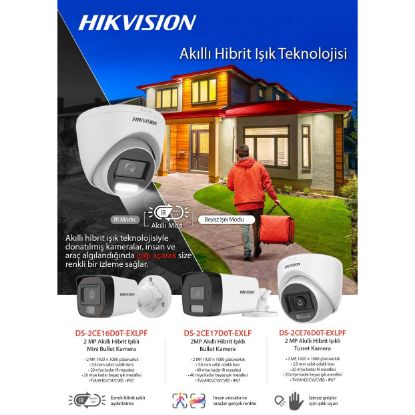 HIKVISION 2MP DOME 2.8MM DS-2CE76D0T-EXLPF Akıllı  resmi