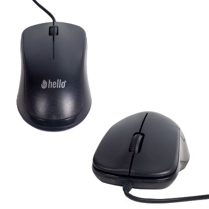 HELLO HL-38 1000 DPI KABLOLU OPTİK SİYAH MOUSE resmi