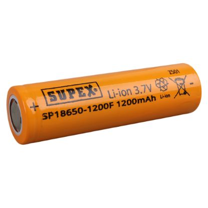 SUPEX SP 18650-1200F 3.7 VOLT 1200 MAH DÜZ KAFA resmi