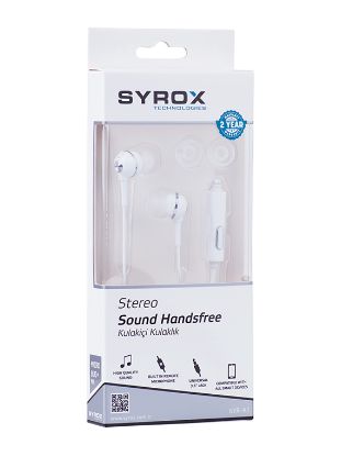 SYROX SYX-K1 Mikrofonlu Kulakiçi Kulaklık 3.5 Jack resmi