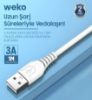 WEKO WK-21444 TYPE-C TO TYPE-C 1 METRE BEYAZ ŞARJ  resmi