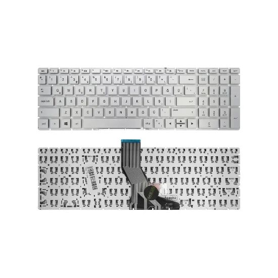 Hp Uyumlu 15s-fq, 15s-fq000 Klavye TR GÜMÜŞ-GRİ resmi