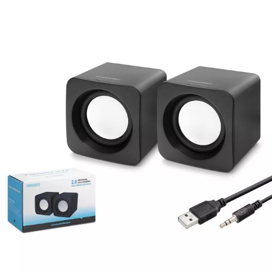 HADRON HD6055 Bilgisayar Hoparlörü 1+1 - Siyah resmi