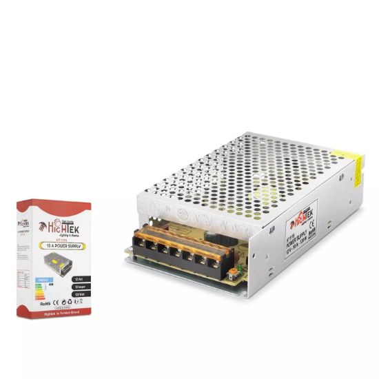 PEACE 12V 10A 120W LED ve Kamera Adaptörü - Gümüş resmi