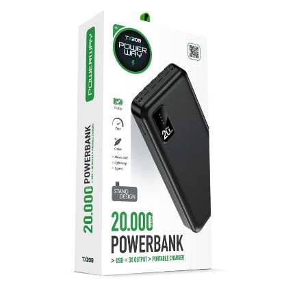 PM 20.000MAH KABLOLU DİJİTAL GÖSTERGELİ FENERLİ PO resmi