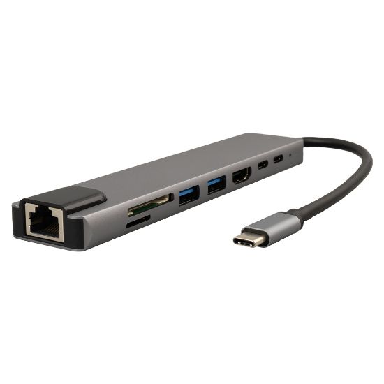 RACA TYPE-C 8IN1 HDMI ÇOK FONKSİYONLU USB 3.0 DOCK resmi