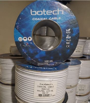 BOTECH RG6/U4 0.90 MM 48*0.12 TEL CCS 100METRE resmi