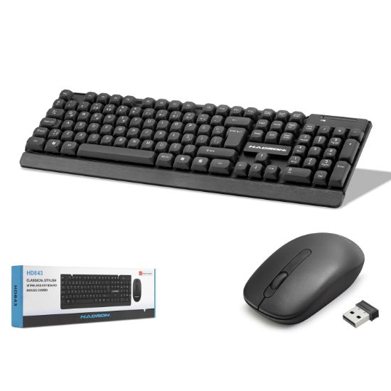 HADRON HD843 Kablosuz Klavye ve Mouse Seti - Siyah resmi