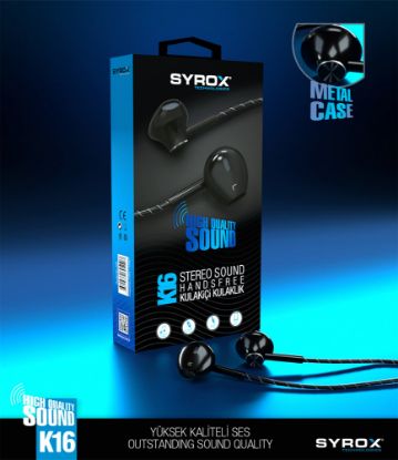 SYROX K16 İph. Görünümlü Kulaklık Metal resmi