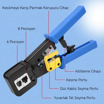 RJ45/RJ11 Yeni Nesil Sıkma Pense resmi