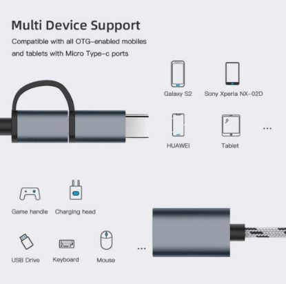 Alfais Usb 3.0 Otg To Type C Micro Usb Çevirici Ad resmi