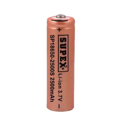 SUPEX 18650-2500S 3.7 VOLT 2500 MAH BAŞLIKLI LI-IO resmi