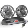 ALLY F410 USB Çift Başlıklı Araç Fanı Oto Fan Vant resmi