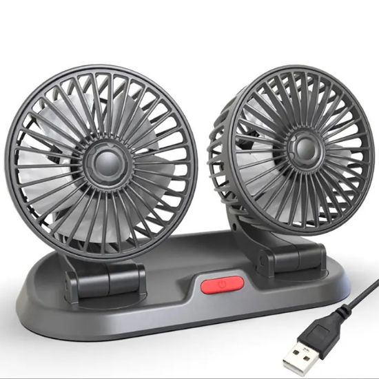 ALLY F410 USB Çift Başlıklı Araç Fanı Oto Fan Vant resmi