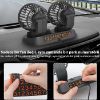 ALLY F410 USB Çift Başlıklı Araç Fanı Oto Fan Vant resmi