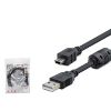 HADRON USB Mini V3/5Pin to USB Kablo 1.5 m-Siyah resmi