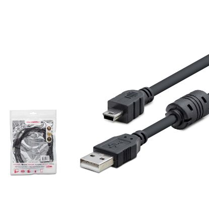 HADRON USB Mini V3/5Pin to USB Kablo 1.5 m-Siyah resmi