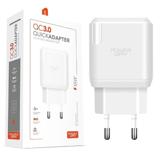 PM QC3 HIZLI 3000 MA 18W TÜM TELEFONLARA UYUMLU US resmi