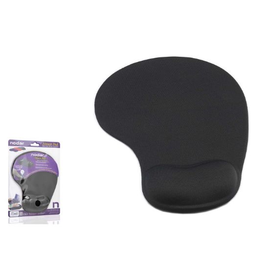 NODAR Jel Bilek Destekli Mouse Pad 190x230 mm Siya resmi