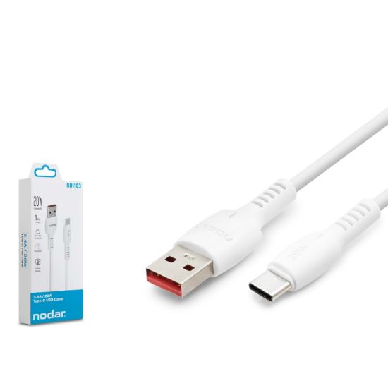 NODAR USB Type-C Şarj ve Data Kablosu 3.4A 20W 1 m resmi