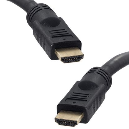 PM PLASTİK DÜZ SİYAH GOLD HDMI KABLO POŞET 25M resmi