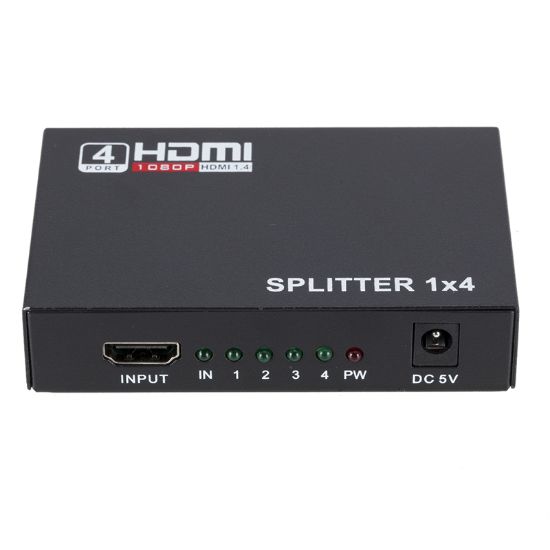 PM 4 PORT HDMI SPLİTTER DAĞITICI 1.4V 1080P 4KX2K resmi