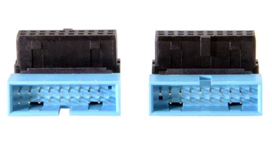 Alfais USB 3.0 19 20pin Dişi Erkek 90 Derece TEKLİ resmi