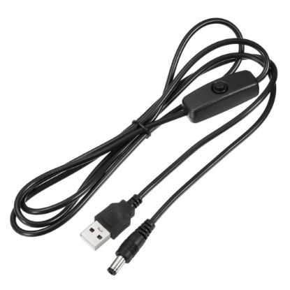 Alfais Usb To Dc 5.5x2.1mm Güç Kablosu 1.5 Metre resmi