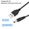 Alfais Usb To Dc 5.5x2.1mm Güç Kablosu 1.5 Metre resmi